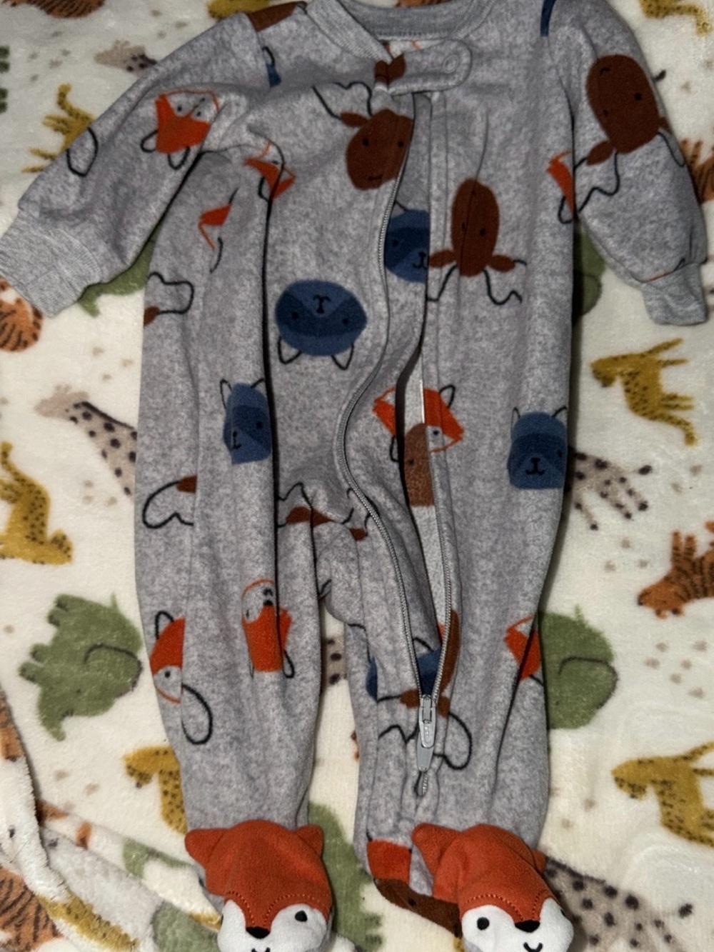 Carter’s Woodland Animal Fleece Sleeper Newborn